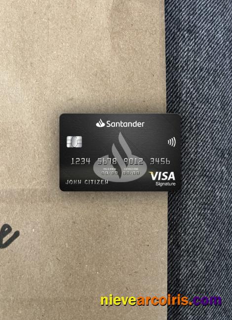 United Kingdom Santander bank visa signature card photolook